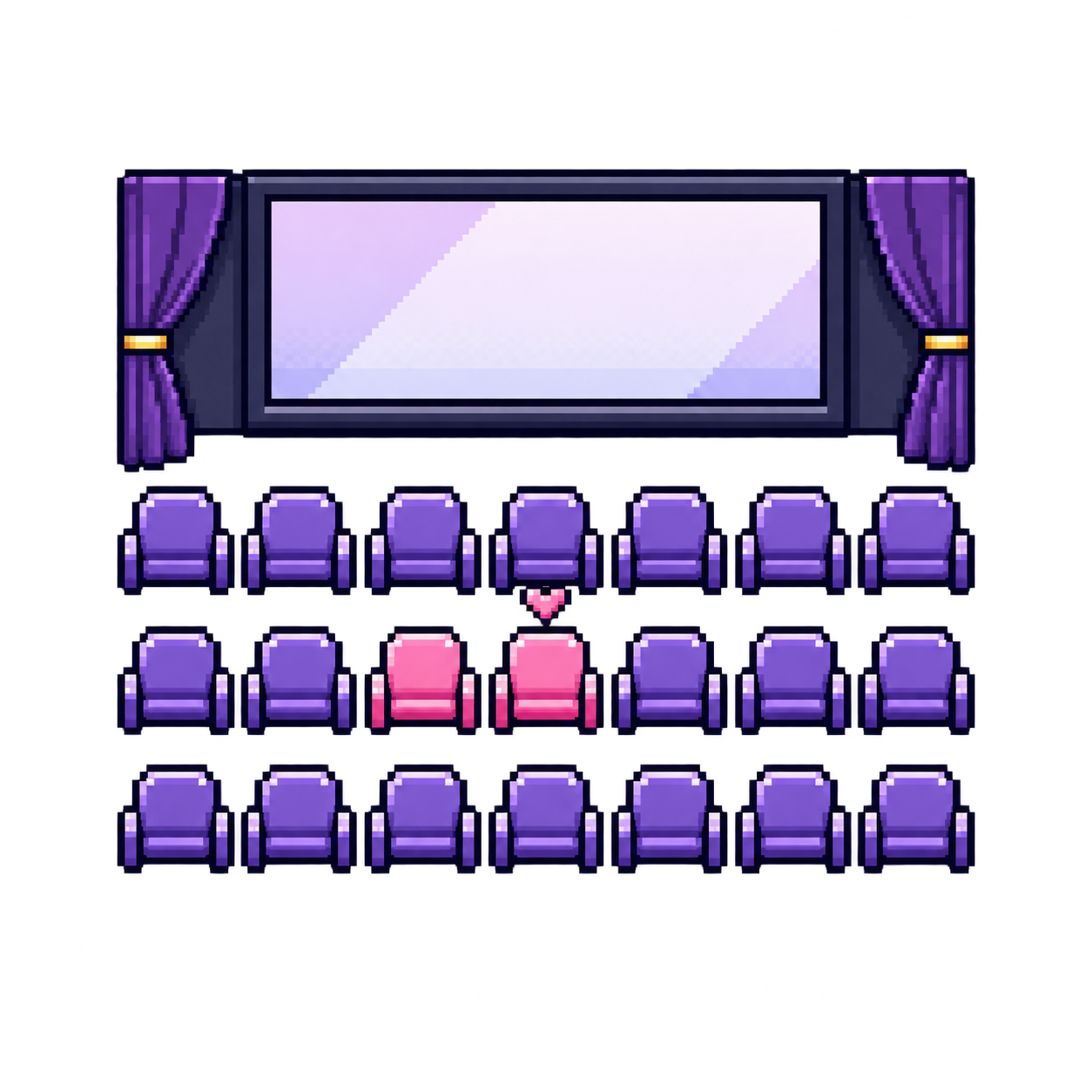 Pixel art illustration of Choose Seats